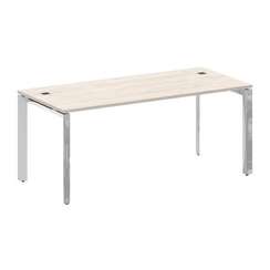 Onix Direct Lux Стол руководителя П-обр. м/к M-O.MP-SRR-5.8 Денвер Светлый/Нержавеющая Сталь/Хром 17