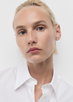 Рубашка regular из смеси хлопка и лиоцелла