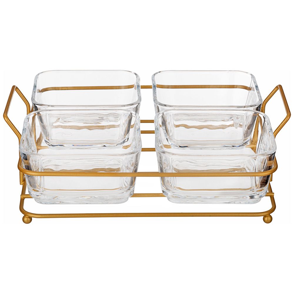 МЕНАЖНИЦА 4 СЕКЦИИ НА ПОДСТАВКЕ 270 МЛ 10,5*10,5*5,5СМ