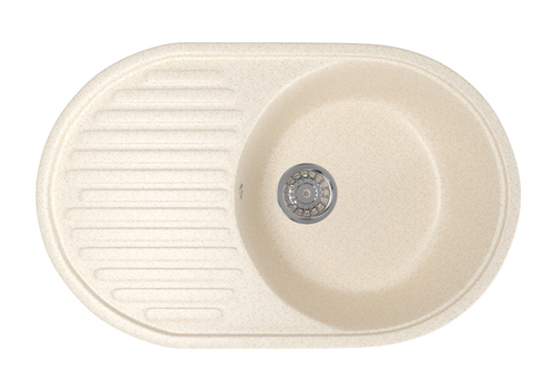 Мойка ML-GM16 овальная с крылом, бежевая (328), 720*465*180мм (551929)