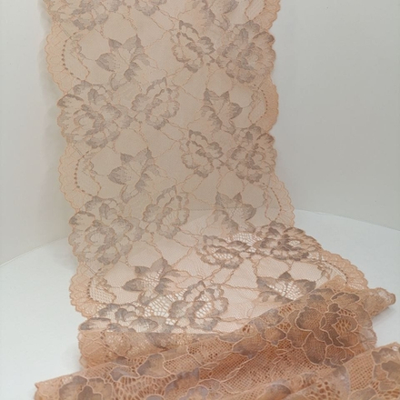 Кружево эластичное, медь/чайка