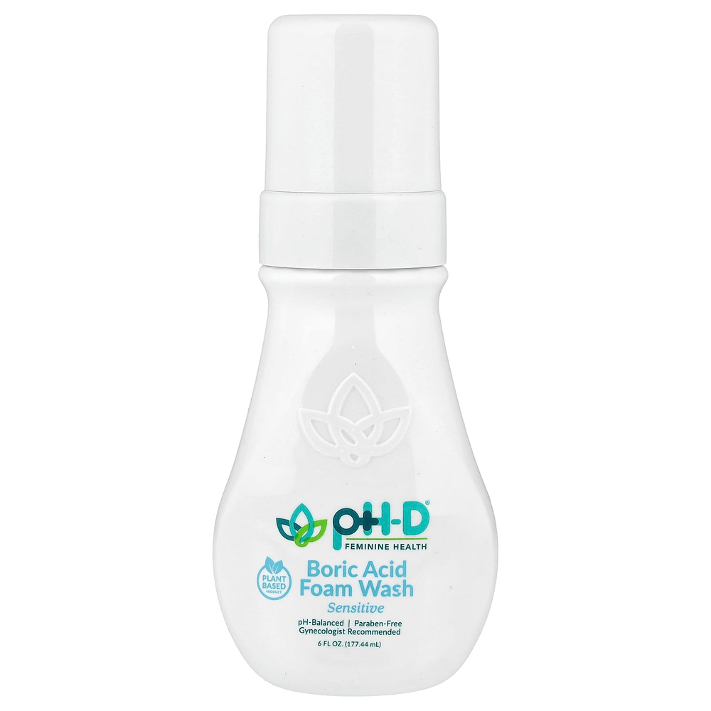 pH-D Feminine Health, борная кислота, пенка для умывания для чувствительной кожи, 177,44 мл (6 жидк. унций)
