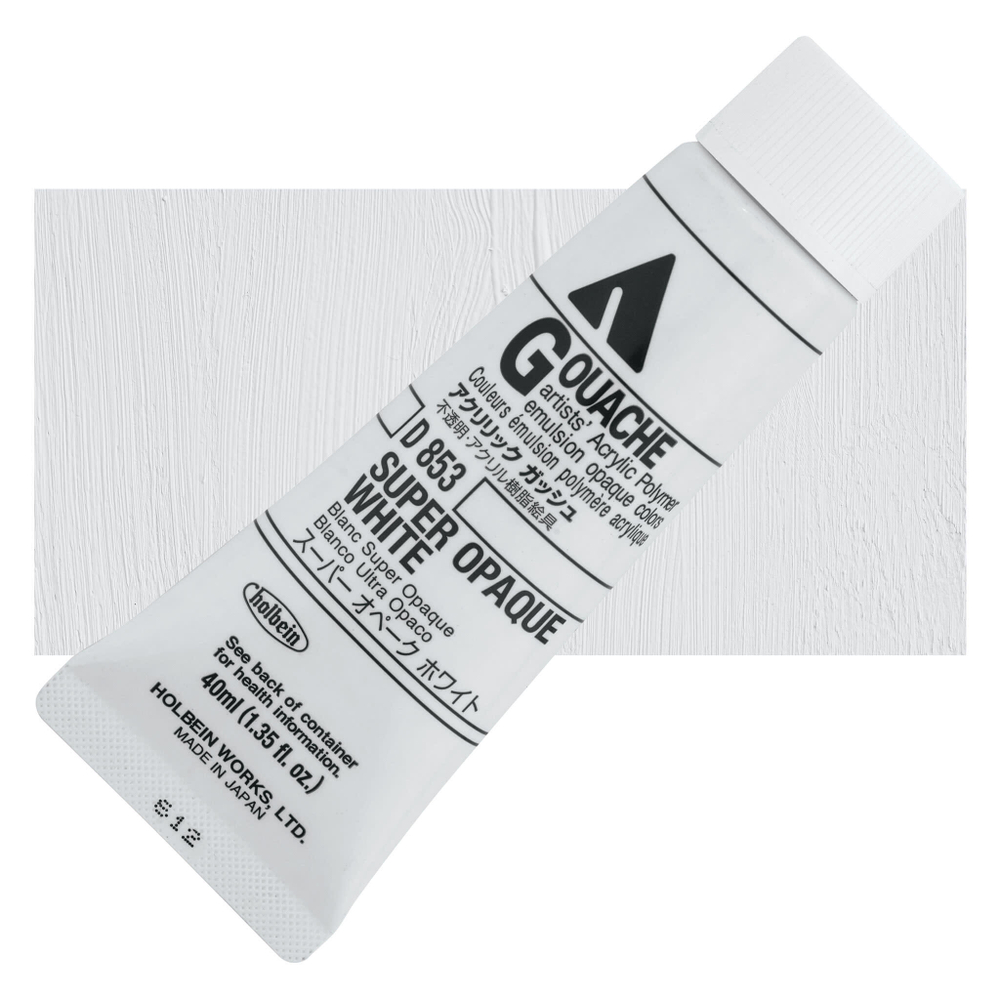 Holbein Acrylic Gouache 40 мл. 853 [C] Super Opaque White