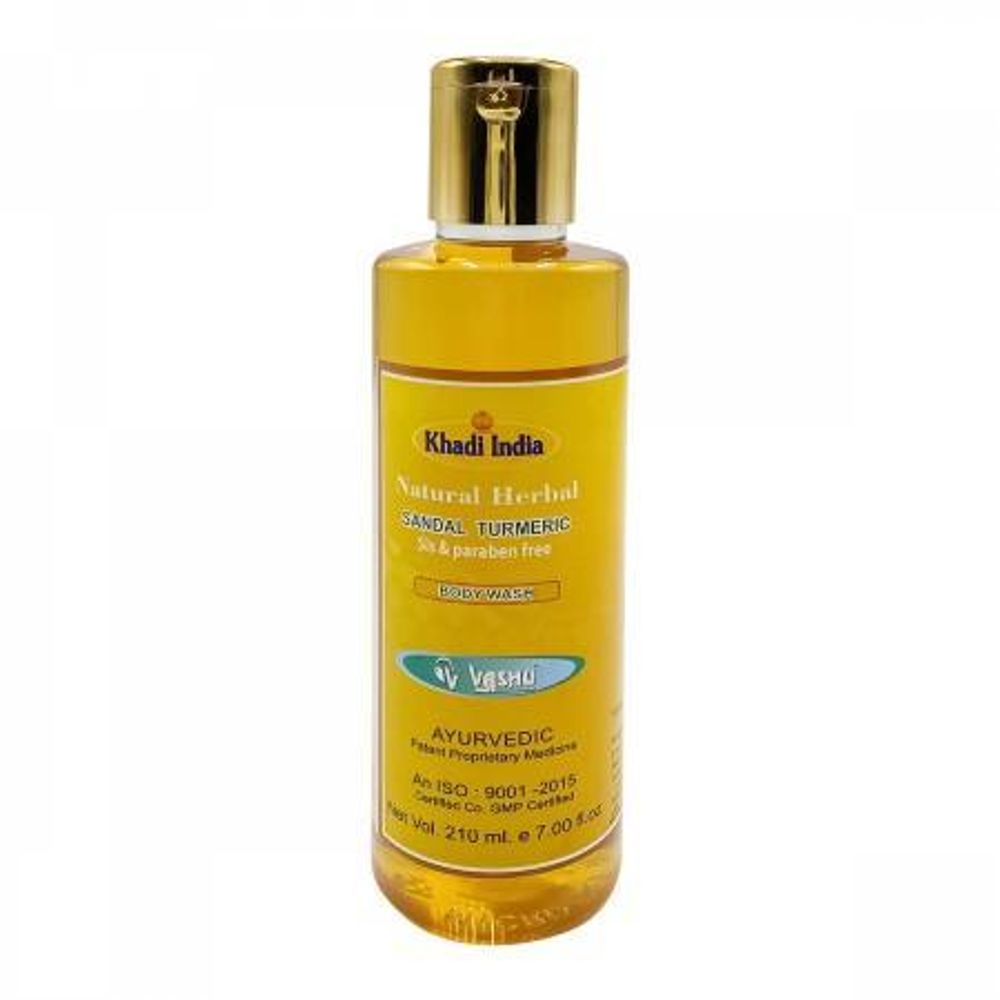 Гель для душа Khadi India с сандалом и куркумой 210 мл