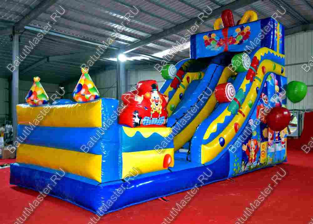 Надувной батут-горка "Подарок" 8*4*6 м