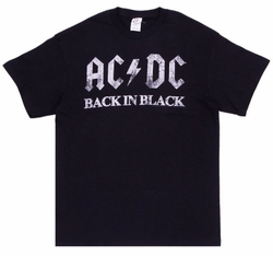 Футболка AC/DC ( серебряная надпись Back in Black )