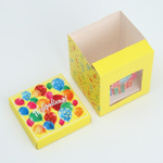 Коробка складная с 3D эффектом «С Днем рождения!», 11 х 11 х 13 см