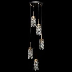 Citilux RONIN CL326015 Подвесной каскадный хрустальный светильник