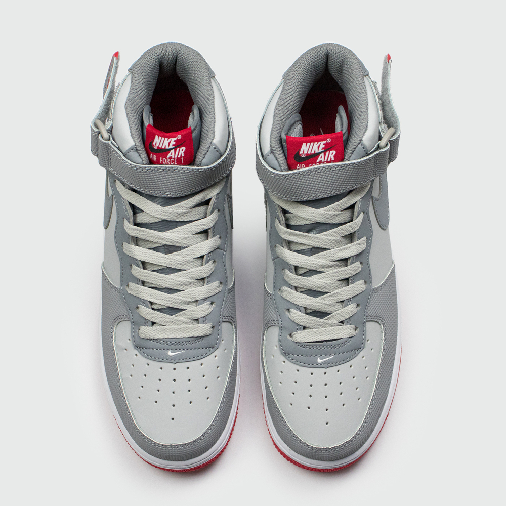 Кроссовки Nike Air Force 1 Wmns L.Grey / Red Ftwr.