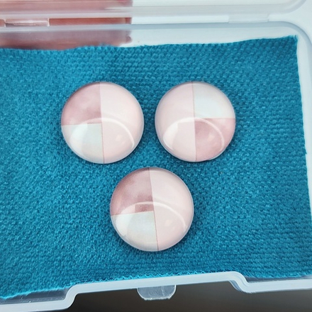 Принт, 16мм, круглый, стеклянный кабошон