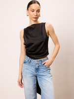 Топ блуза вечерний атласный с открытой спиной