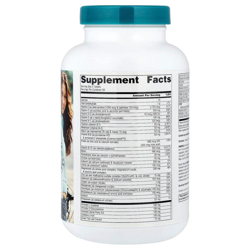 Source Naturals, Women's Life Force® Multiple, без железа, 180 таблеток