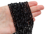 Нить бусин для украшений 4мм (ювелирное стекло черный)