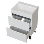 Тумба д/ванной "ОРИОН-60" 2 ящика белый/графит под рак."ЛАЙН 60" мебельный (MIXLINE) (ПВХ)