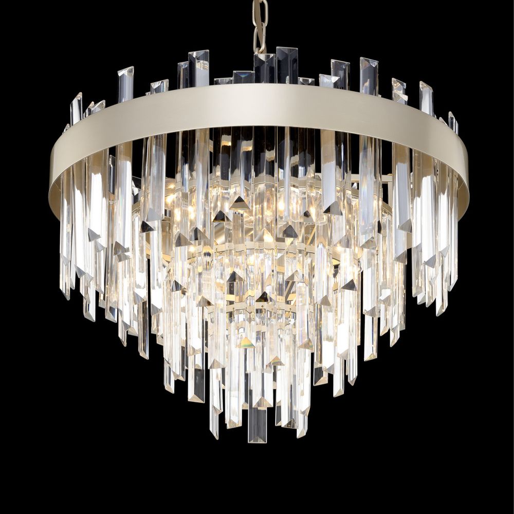 Citilux Лаура CL301262 Люстра хрустальная подвесная Шампань