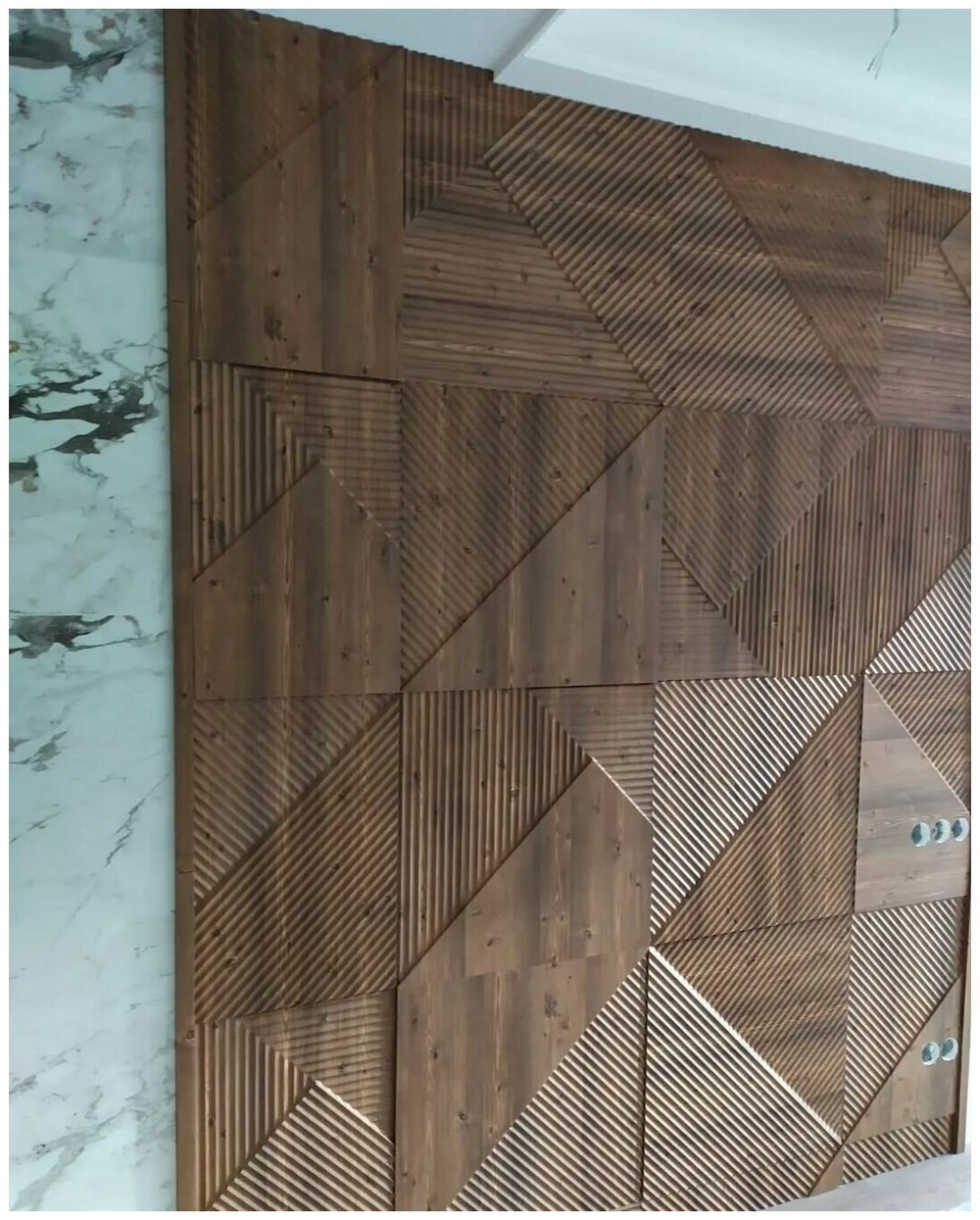 Стеновые 3D панели из наногипса в ламинации 60х60см