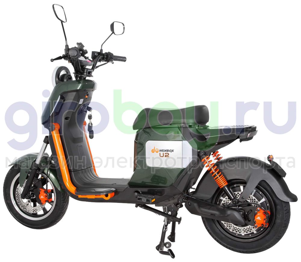 Электроскутер WENBOX U2 1500W (60V/45Ah) - Зелёный фото №6