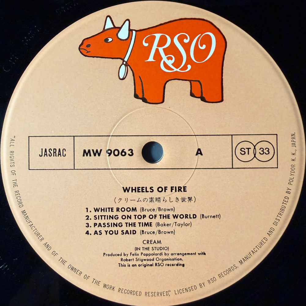 Cream ‎– Wheels Of Fire 2LP (Япония 1975г.)Т