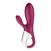 Малиновый вибратор-кролик с функцией нагрева 17,5см Satisfyer Hot Bunny