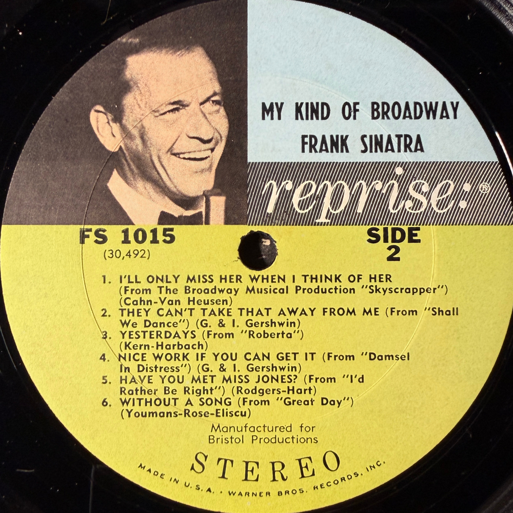 Frank Sinatra ‎– My Kind Of Broadway (США 1965г.) Т