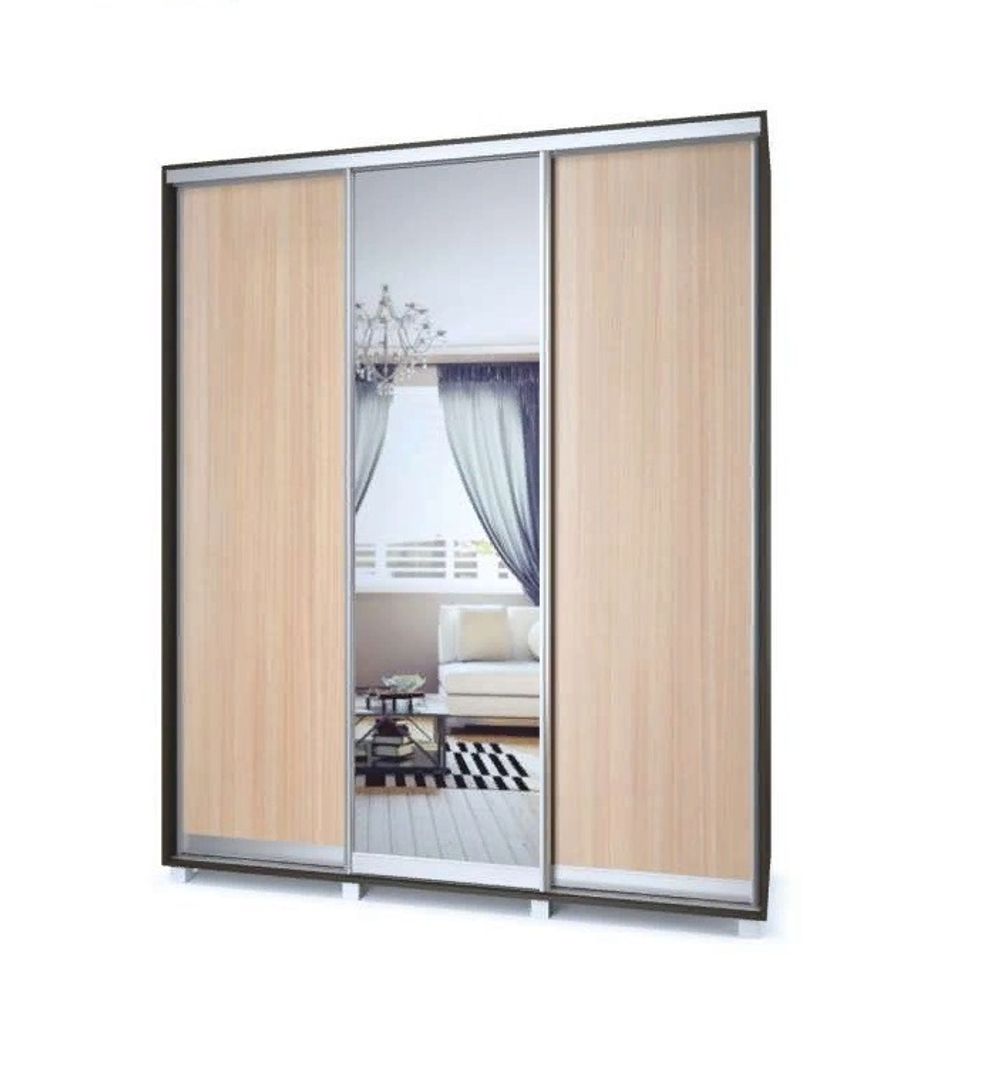 Шкаф-купе трехстворчатый "Роланд" Р67/Р27 (венге/дуб млечный), ЛДСП, MODERN