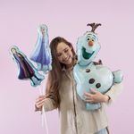 Шар с клапаном (17''/43 см) Мини-фигура, Холодное сердце, Эльза, 1 шт.