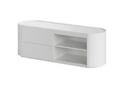 Тумба Lagom под ТВ 2 ящика 2 полки ширина 140 см (белый)