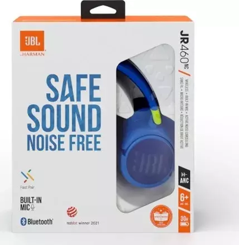 Беспроводные наушники JBL JR 460NC Blue с шумоподавлением
