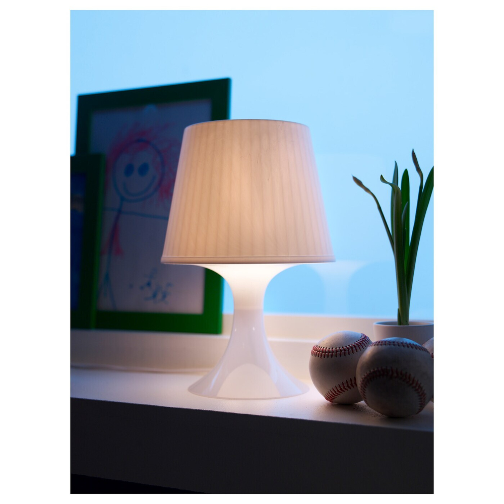 IKEA LAMPAN  (ИКЕА ЛАМПАН)  -  Настольная лампа, белая, 29 см