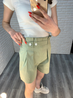 летние шорты с высокой талией женские nadya