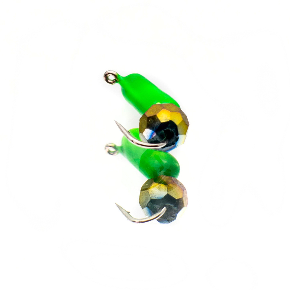 Мормышка True Weight "Гвоздешарик", Зеленый, шарик многогранный Хамелеон