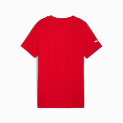PUMA X SCUDERIA FERRARI ФУТБОЛКА С ЦВЕТНЫМ БОЛЬШИМ ЩИТОМ SPORTSWEAR, КРАСНЫЙ