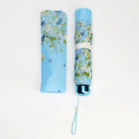 Зонт механический «Цветочная фантазия», 4 сложения, 8 спиц, R = 47 см, цвет МИКС