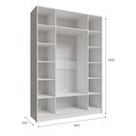 Шкаф Мадрид 1,6 с зеркалом белый