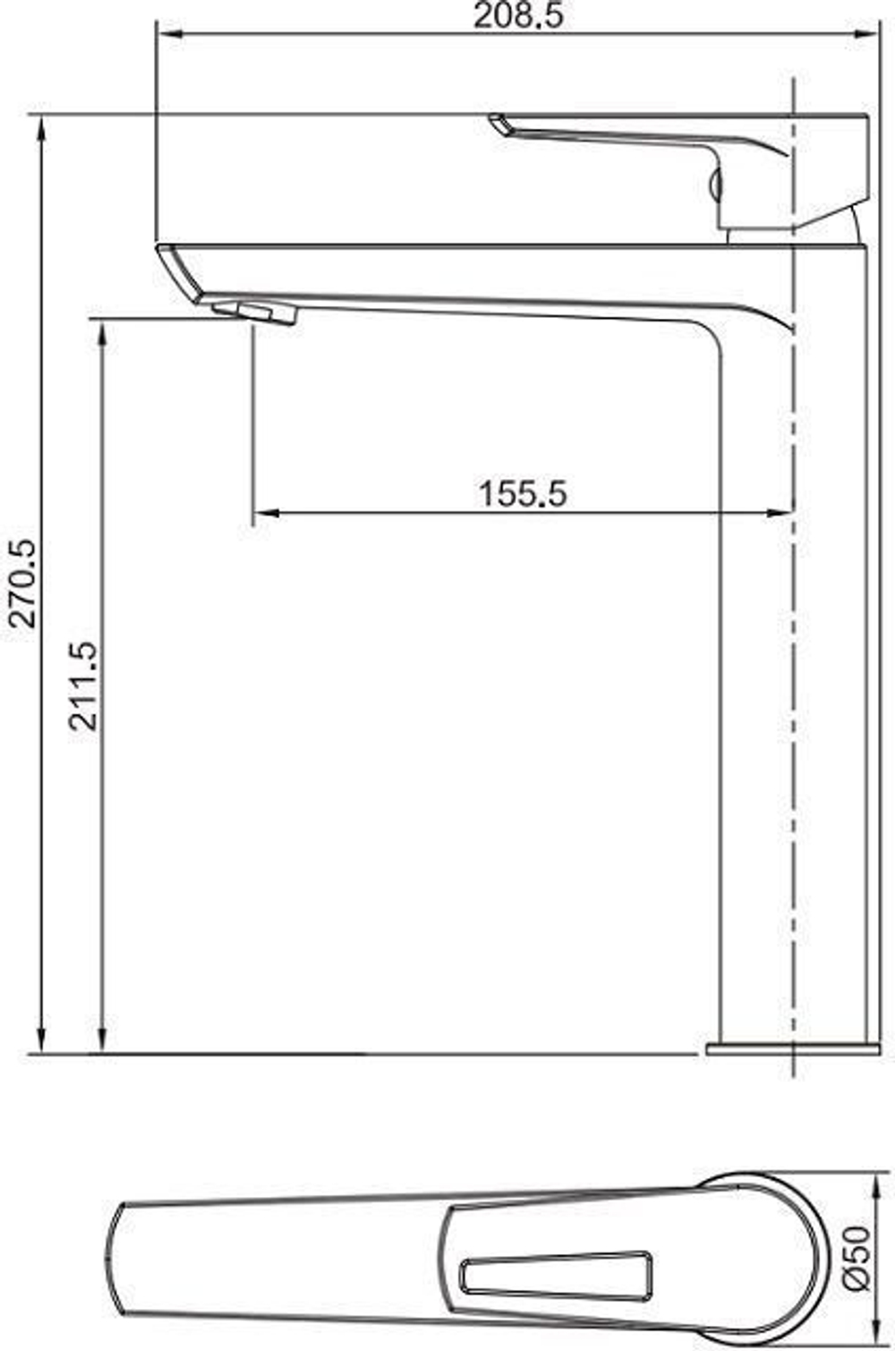 Смеситель для раковины Aquanet Logic AF320-11С