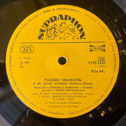 Винтажная виниловая пластинка LP Gustav Brom Густав Бром Se Svym Orchestrem, Pozdrav Orchestru (Чехословакия 1983)