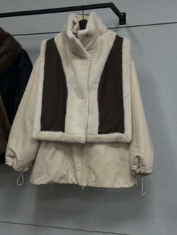 Жилет-манишка норка (светло-бежевый)