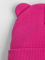 Шапка для девочки с ушками осенняя