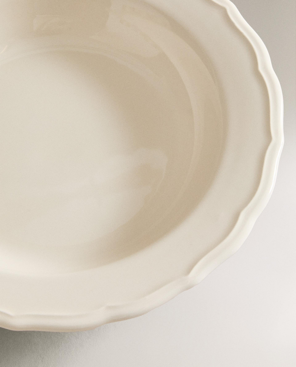 Zara Home набор столовой посуды из фаянса, цвет бежевый, 27 см