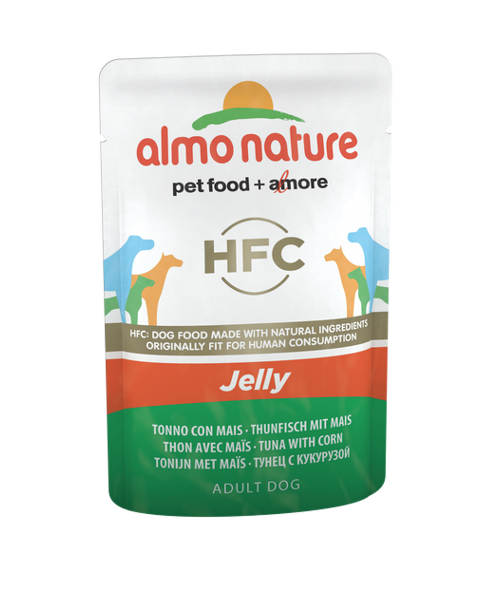 Almo Nature Паучи для собак "Тунец и Сладкая кукуруза в желе" (Tuna and Sweet Corn - Jelly) 0,07 кг x 1 шт.
