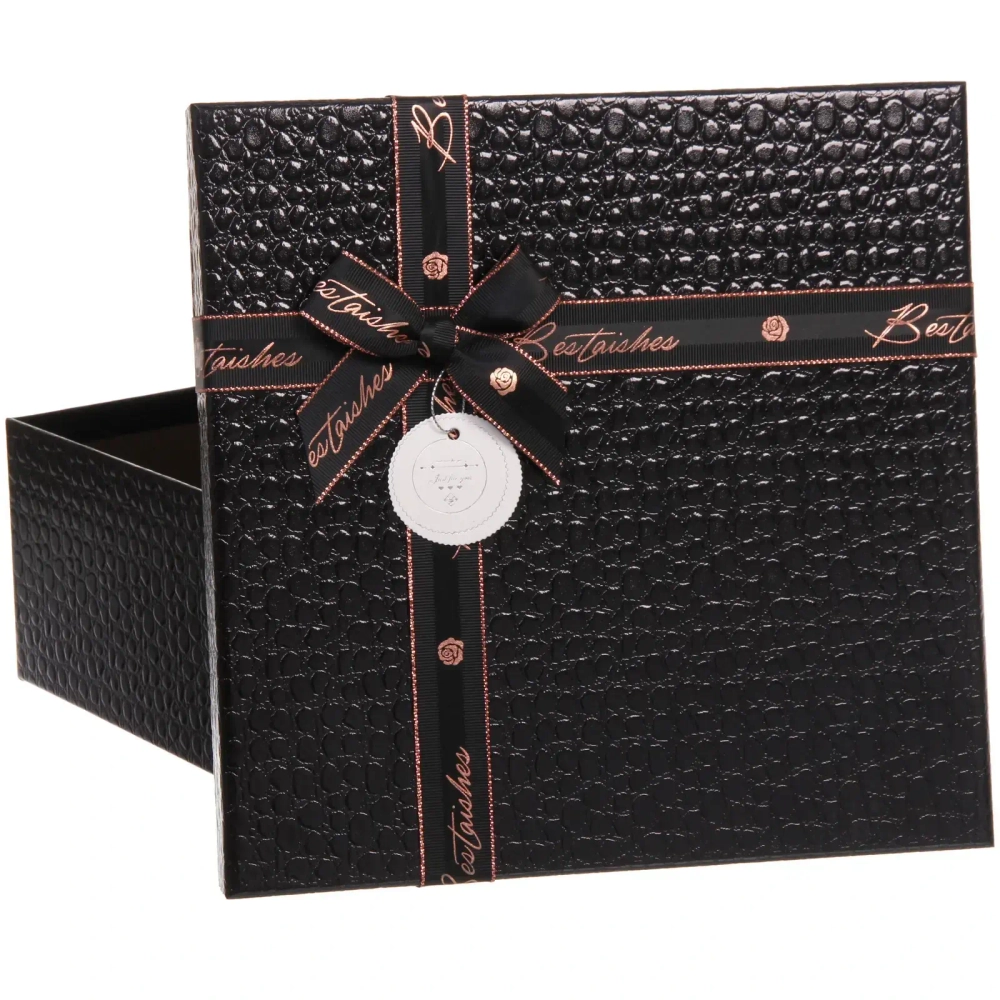 Коробка подарочная «Текстура» 27*27*11,5 см, черный