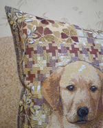 Декоративный гобеленовый чехол Щенок и котенок 47х47