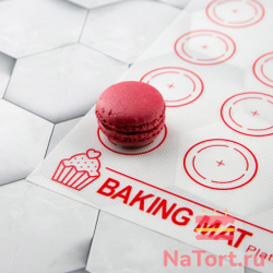 Коврик для Макаронс силиконовый усиленный, со стекловолокном, 27,5*27,5см