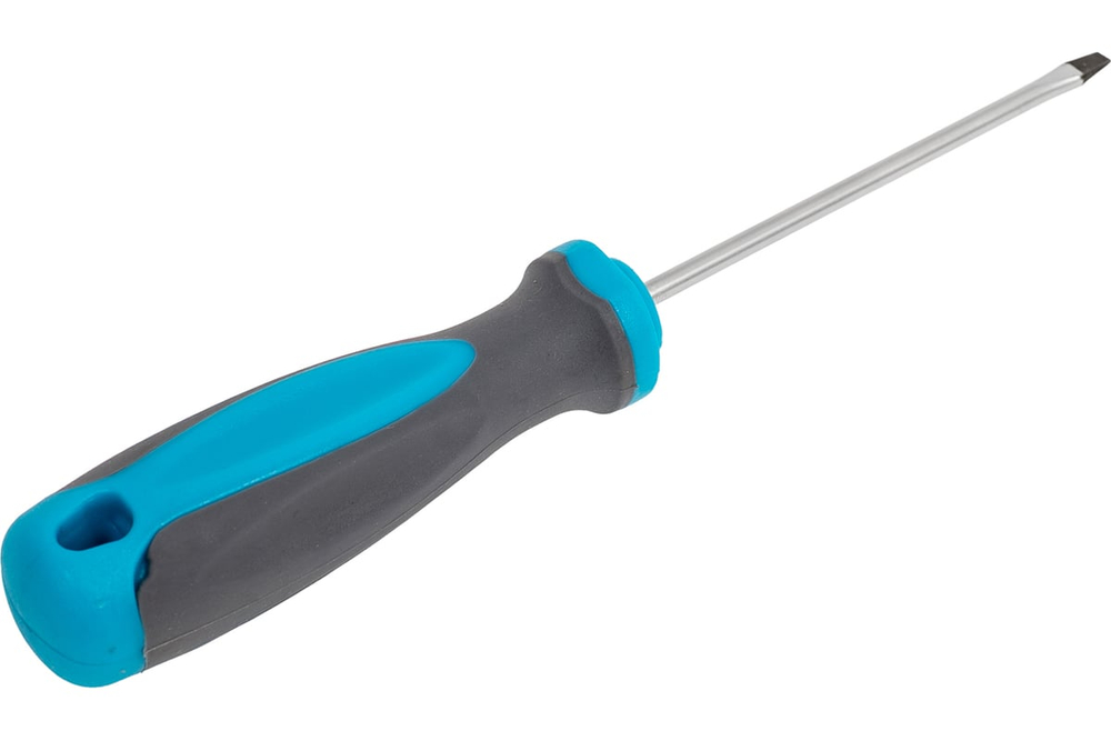 Отвертка, CrV сталь, прорезиненная ручка SL3 x 75 мм MOS 53706М