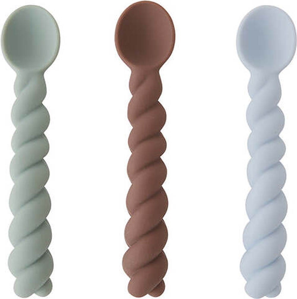 Набор детских ложек oyoy mellow, 3 предмета, силикон, разноцветный · арт. fabr M107191