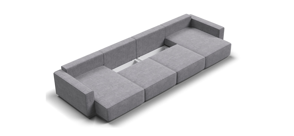 П-образный диван BOSS SOFT MODOOL Велюр Royal агат