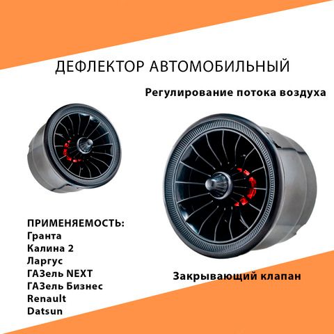 Дефлектор воздуховода в стиле AMG (АМГ), Черное сопло воздуховода, светодиод Красный