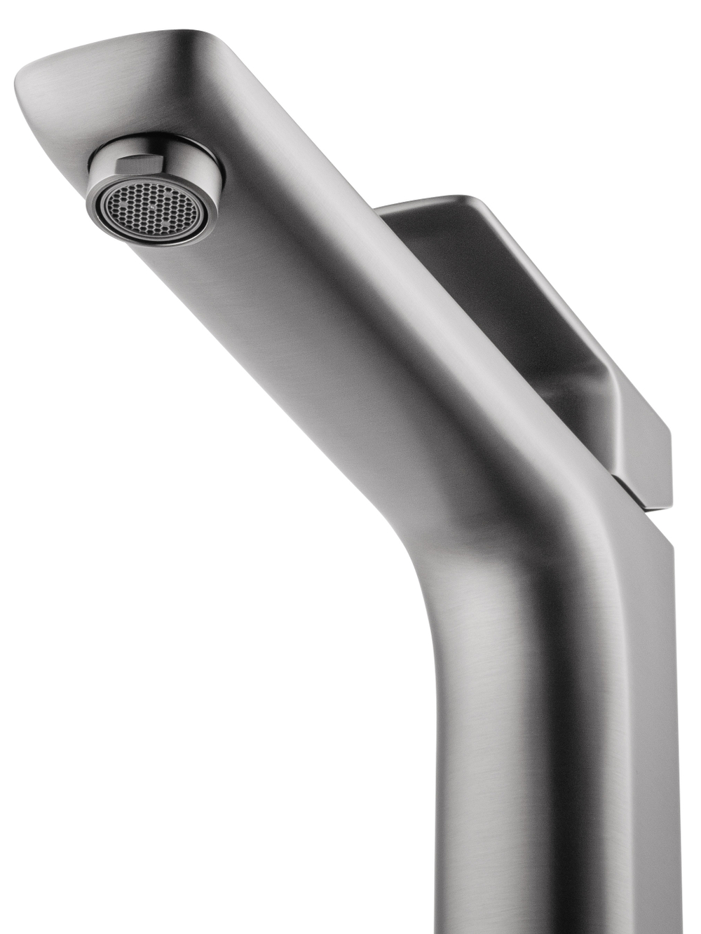 Смеситель для раковины высокий WONZON & WOGHAND EDGE, Темный графит (WW-88239003-BGM)