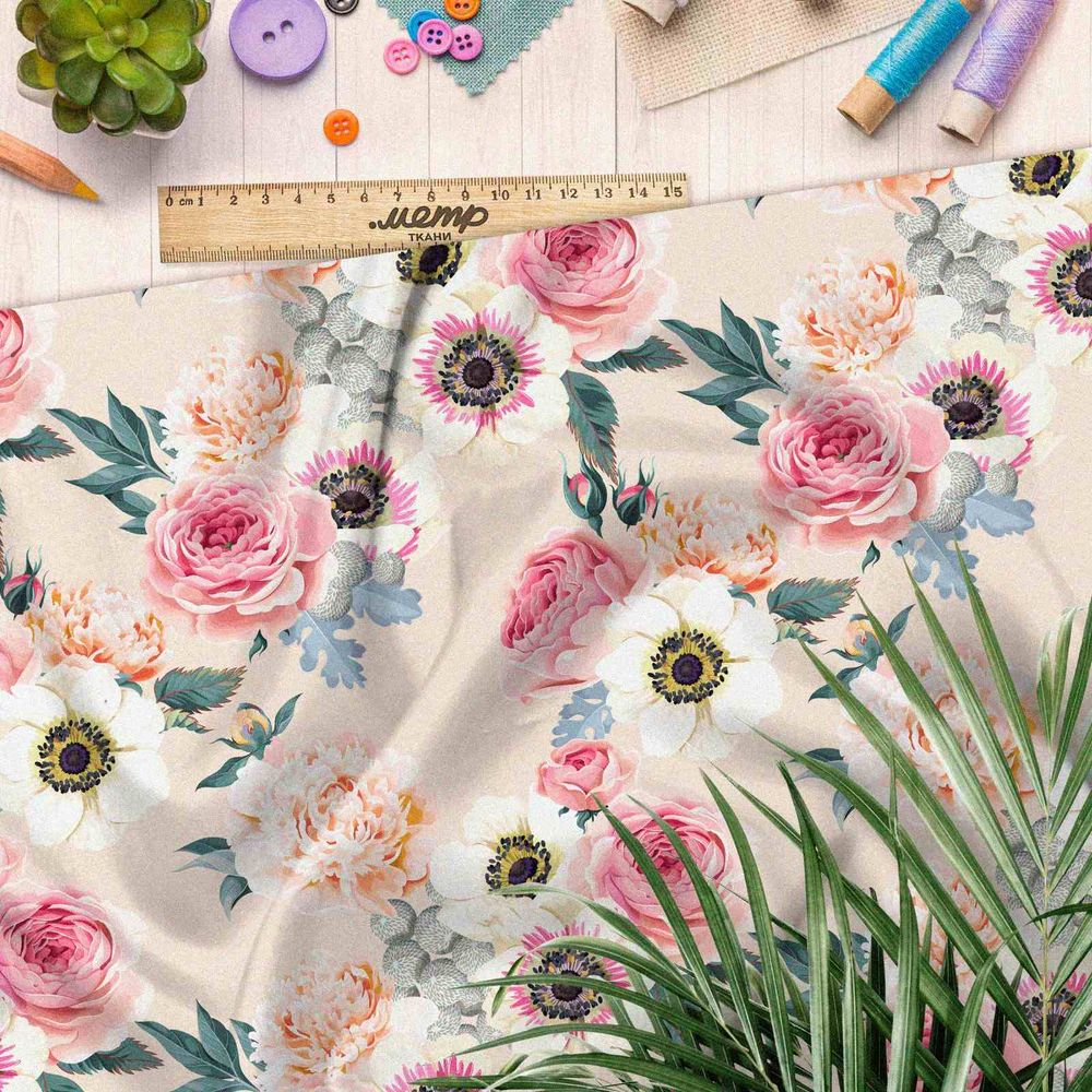 Ткань барби цветочное благородство