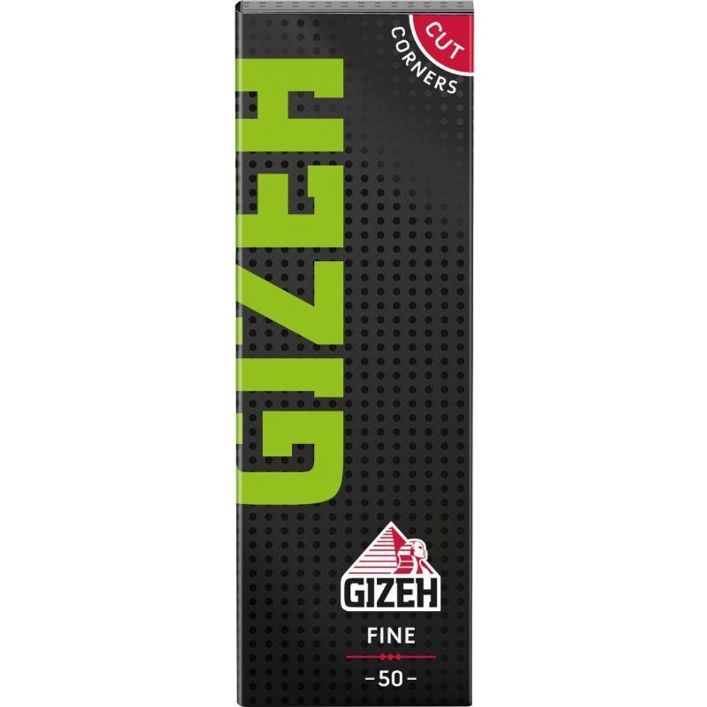 Бумага для сигарет блок "Gizeh" Black Fine Cut Corners 18.5г/м 50л*25шт